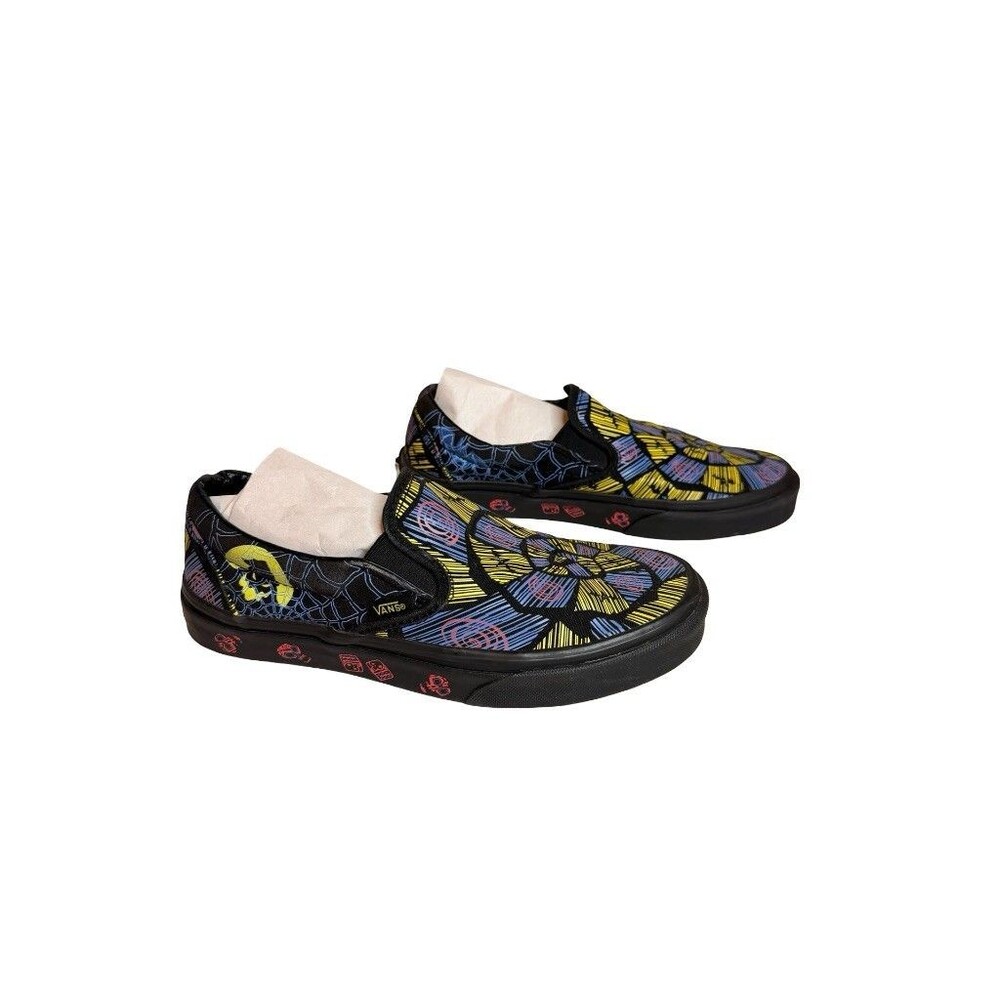 Vans x Disney Nightmare Before Christmas Slip-On Shoes Womens 7 Stained Glass - Picture 4 of 7